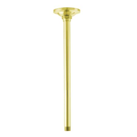 Showerscape Trimscape 10" Raindrop Shower Arm, Polished Brass K210A2